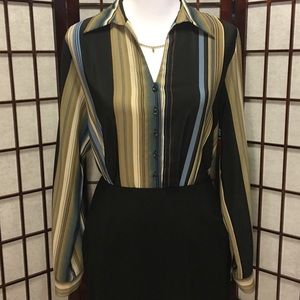 Striped Office Blouse