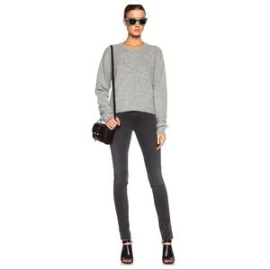 Acné Pin High Waist Skinny Jean in Washed Black