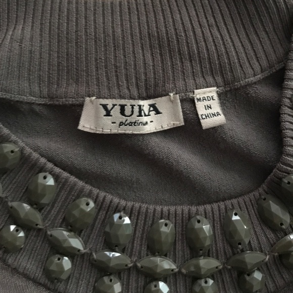 YUKA Platinum Sleeveless Olive Dress Fits Medium - Picture 2 of 5