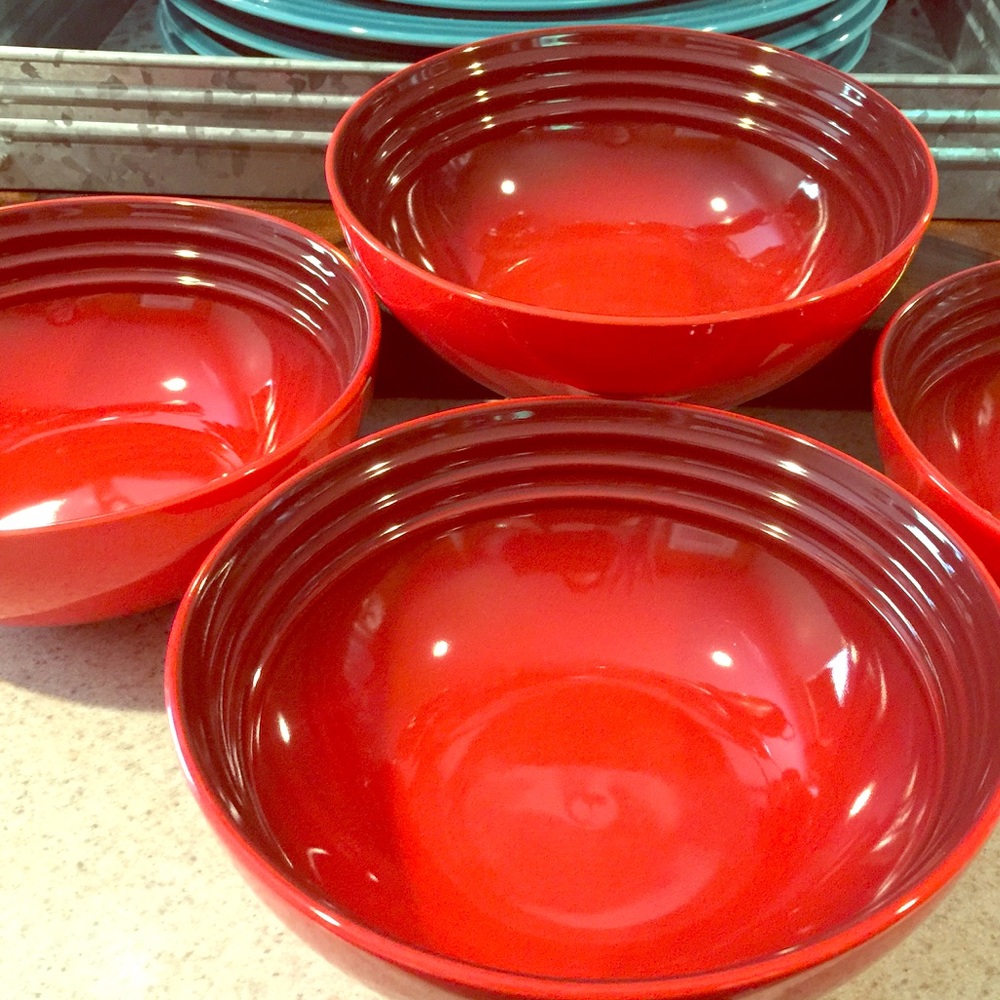 SOLD Le Creuset Cereal Bowls (set Of 3) Cherry