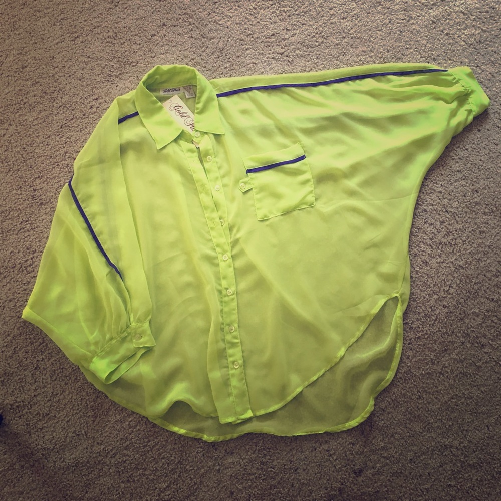 Retro blousy parachute top, nwt!