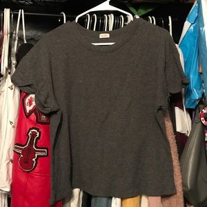 new grey ribbed top from brandy melville