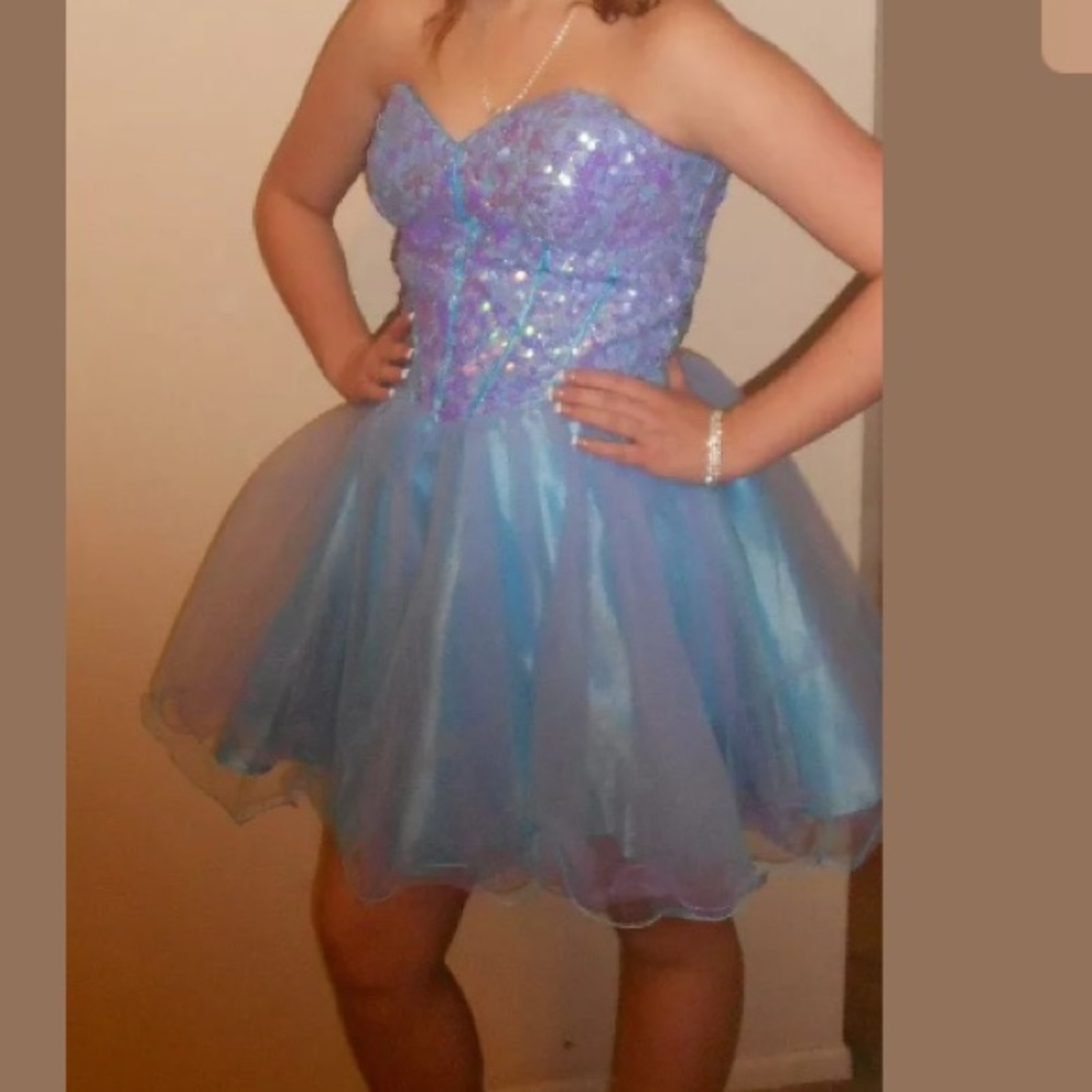 Cinderella Inspired Strapless Homecoming Dress
