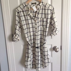 NWT Plaid Tunic Top
