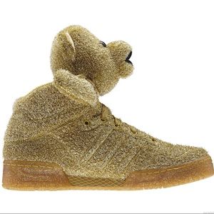 Jeremy Scott xAdidas Gold Tinsel Teddy Bears.