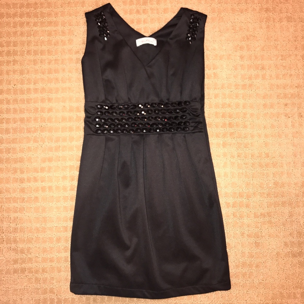Tween black sparkle dress