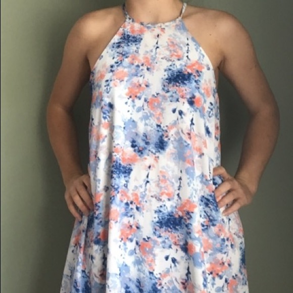 Floral Trapeze High Neck Dress - Picture 4 of 4