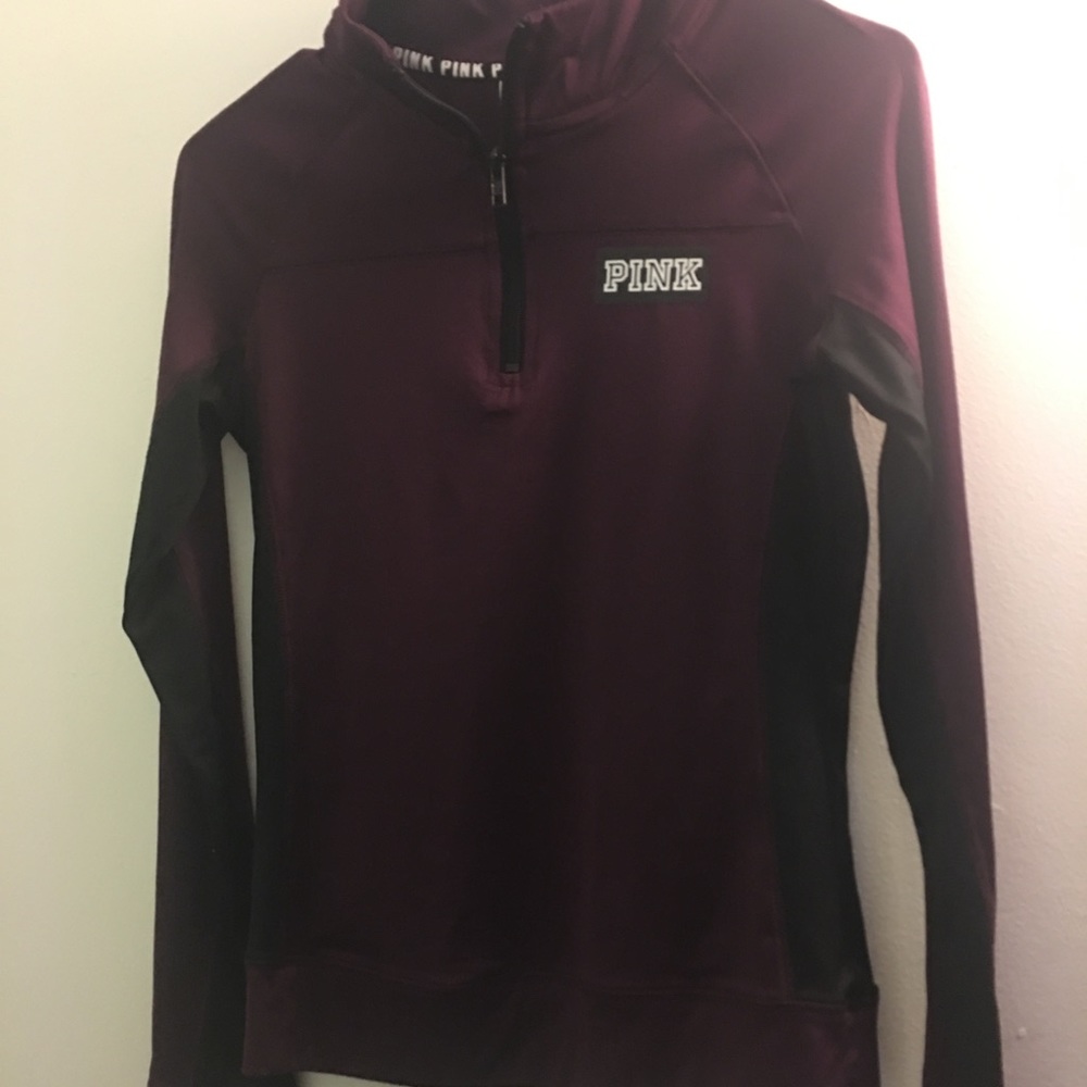 PINK spandex half zip