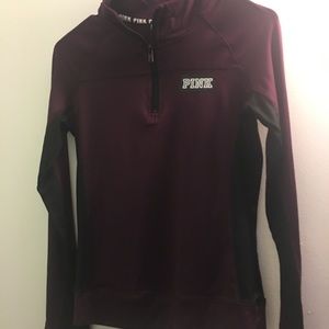 PINK spandex half zip