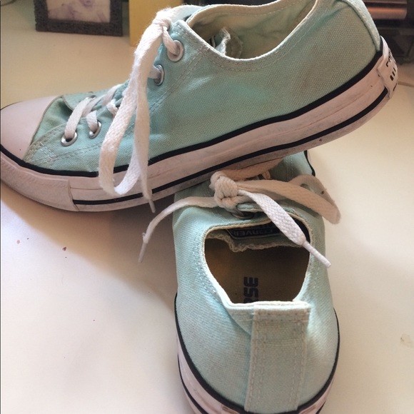 Light Blue Converse Sneakers - Picture 2 of 4