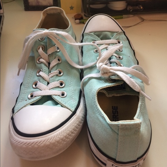 Light Blue Converse Sneakers - Picture 3 of 4