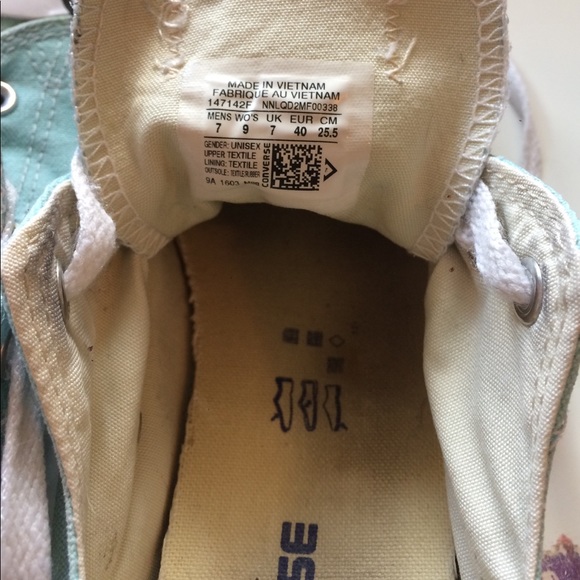 Light Blue Converse Sneakers - Picture 4 of 4