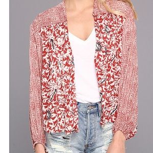 Free People Kimono Top- Rouge Combo