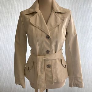 Women's White Pleather Jacket