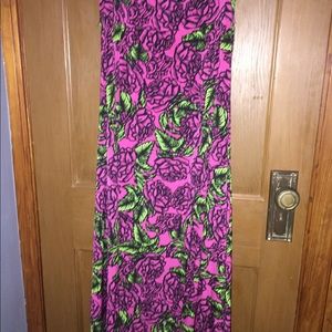 LuLaRoe rose print maxi skirt
