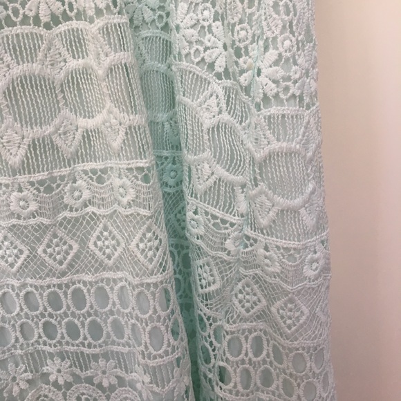 Never worn! Light blue lace mini dress - Picture 3 of 4