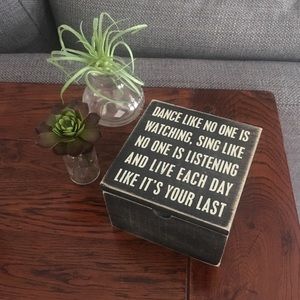 Inspiring Quote Painted Wooden Box