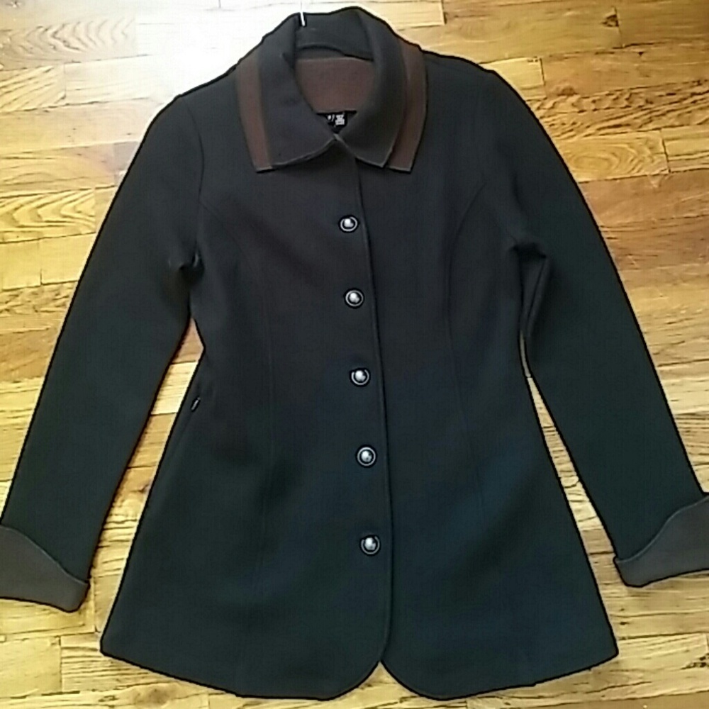 NWT- Black Brown Wool Jacqueline Jacket