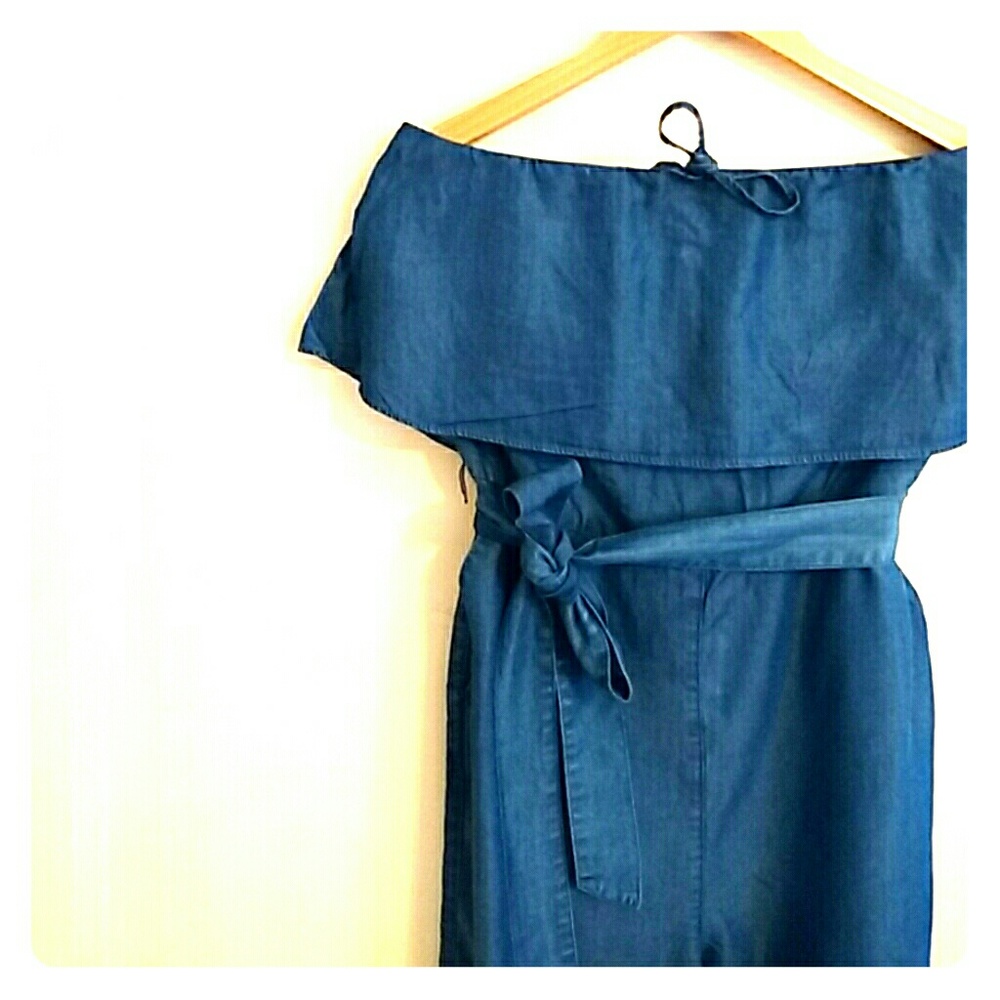 Ann Taylor Romper Sleeveless Denim