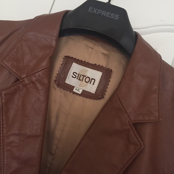 Vintage light brown leather jacket. Size 44 L - Picture 2 of 3