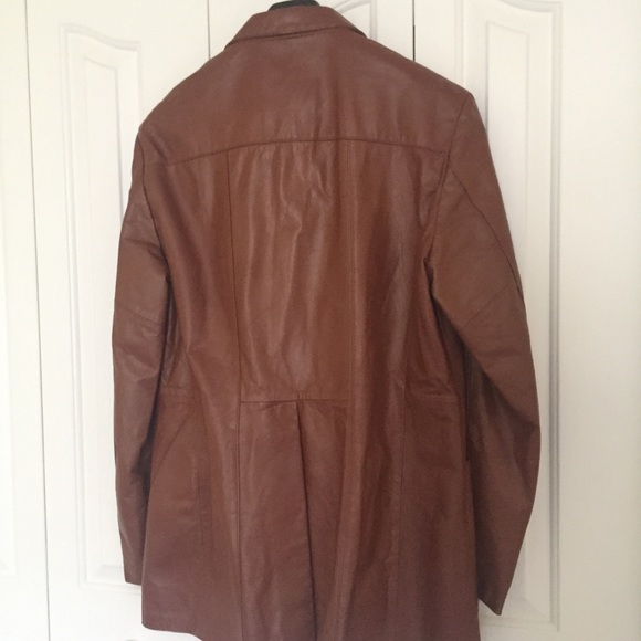 Vintage light brown leather jacket. Size 44 L - Picture 3 of 3