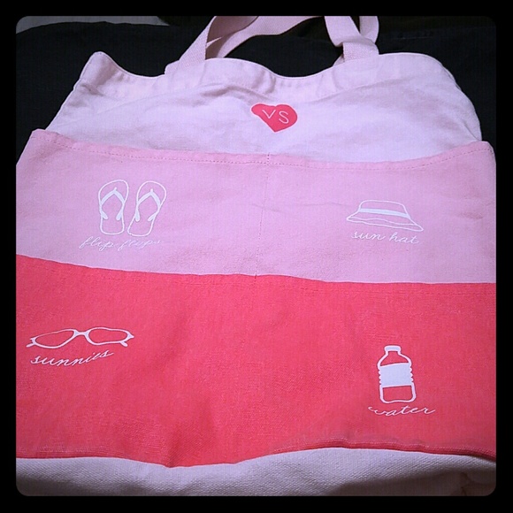 Victoria's Secret Handbags - Victoria Secret pink beach or pool tote bag.
