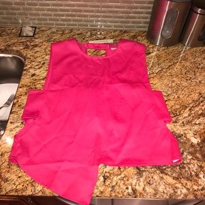 Pink top with cut outs