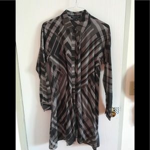 Peruvian Collection Plaid button down dress
