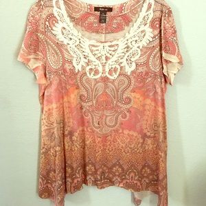 Country Paisley Lace Top