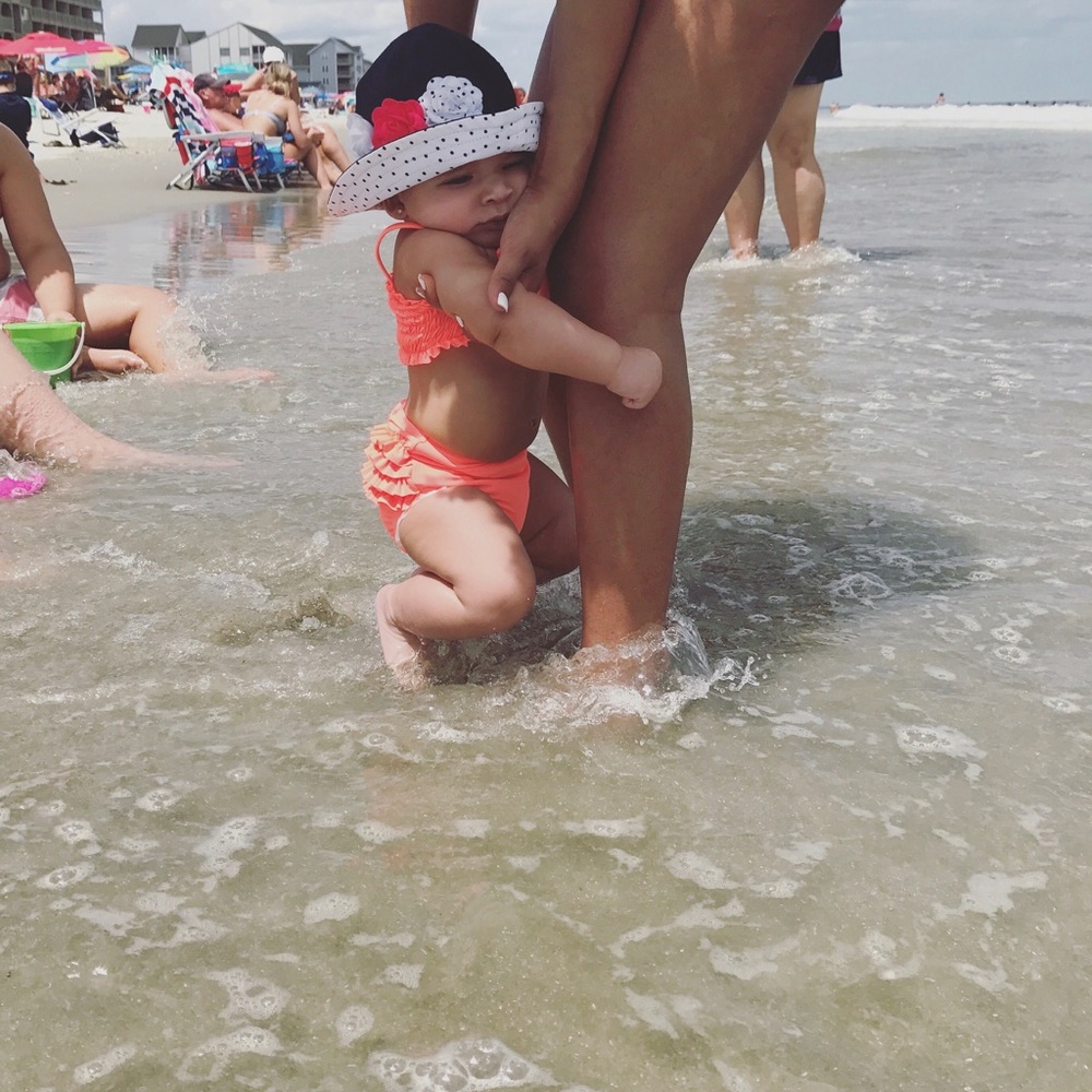 Two piece bow top, and ruffle bottom bikini - Picture 2 of 4