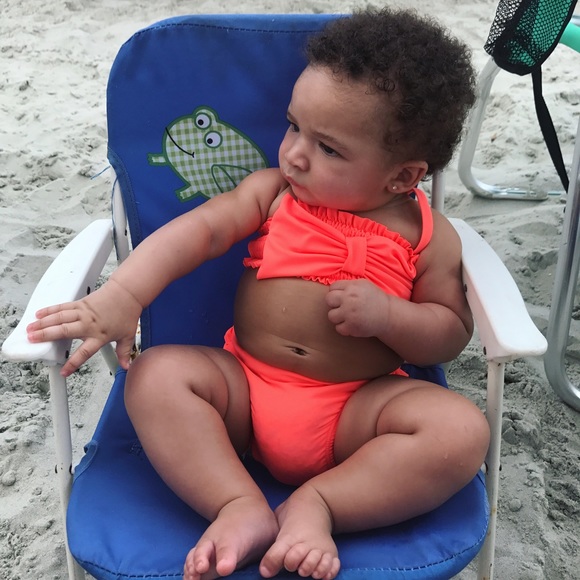 Other - Two piece bow top, and ruffle bottom bikini