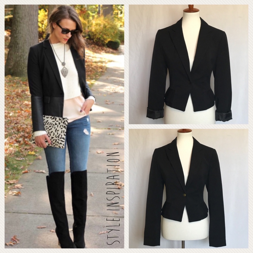 SOLD Apt 9 Black Cropped, Peplum Blazer, Size 8