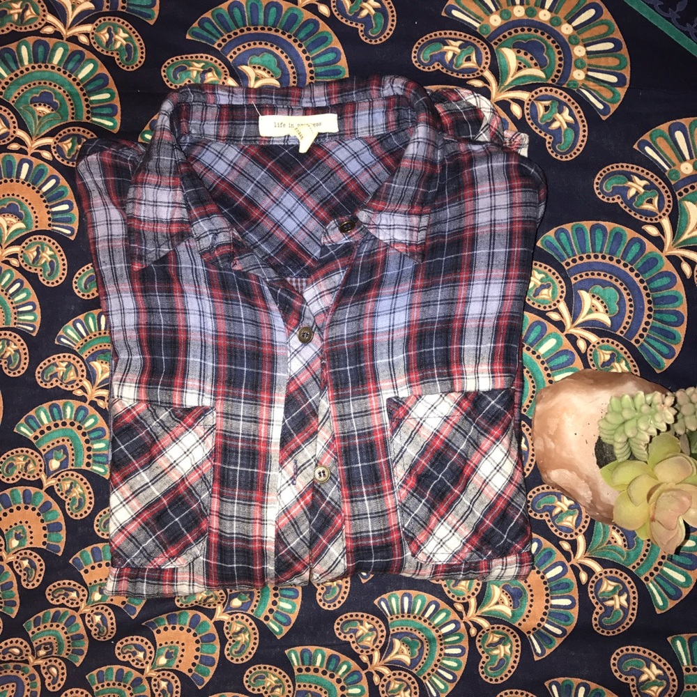 Blue red flannel