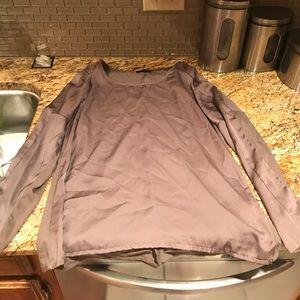 Metallic long sleeve flowy shirt