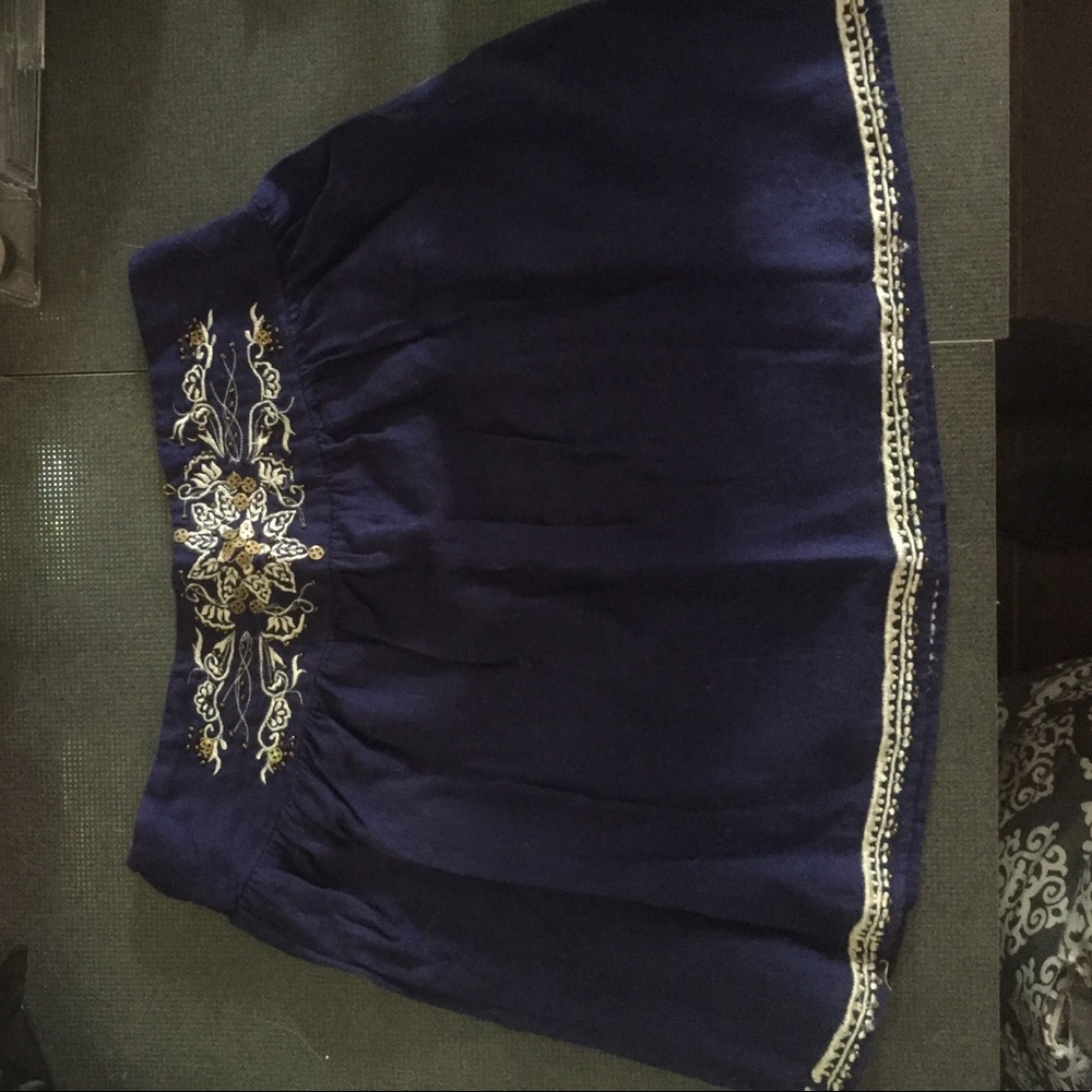 Beaded detail mini skirt