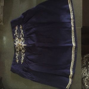 Beaded detail mini skirt