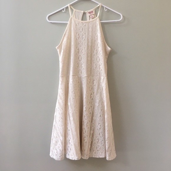 Cream lace a-line mini dress! - Picture 1 of 3