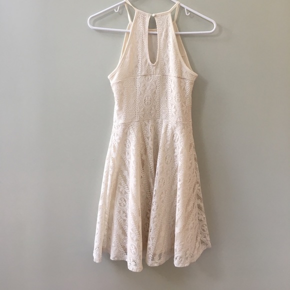 Cream lace a-line mini dress! - Picture 2 of 3