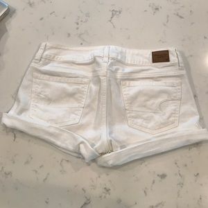 American Eagle White Jean Shorts