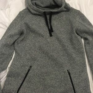 Heathered gray cowl neck pullover