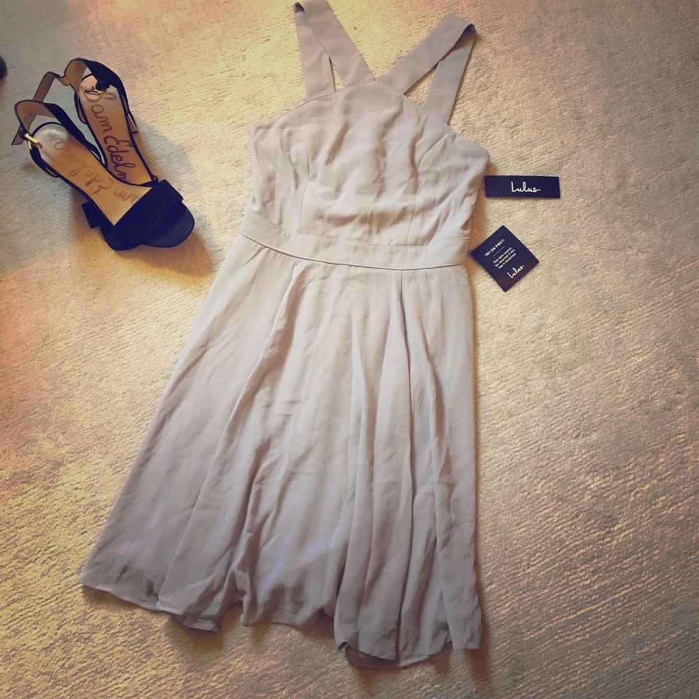 Short light grey cocktail dress form Lulus