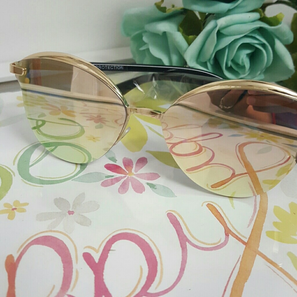100% uv protection Cat eye mirrorred sunglasses 20 - Picture 3 of 4
