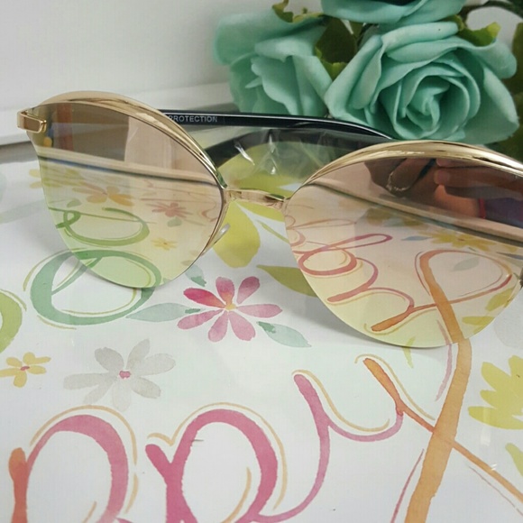 100% uv protection Cat eye mirrorred sunglasses 20 - Picture 3 of 4