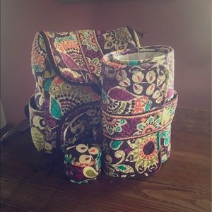 Vera Bradley Backpack Diaper Bag Set