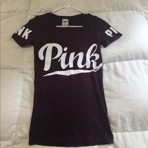 Maroon Victoria Secret PINK T shirt