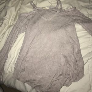 Tan LA Hearts No Shoulder Top