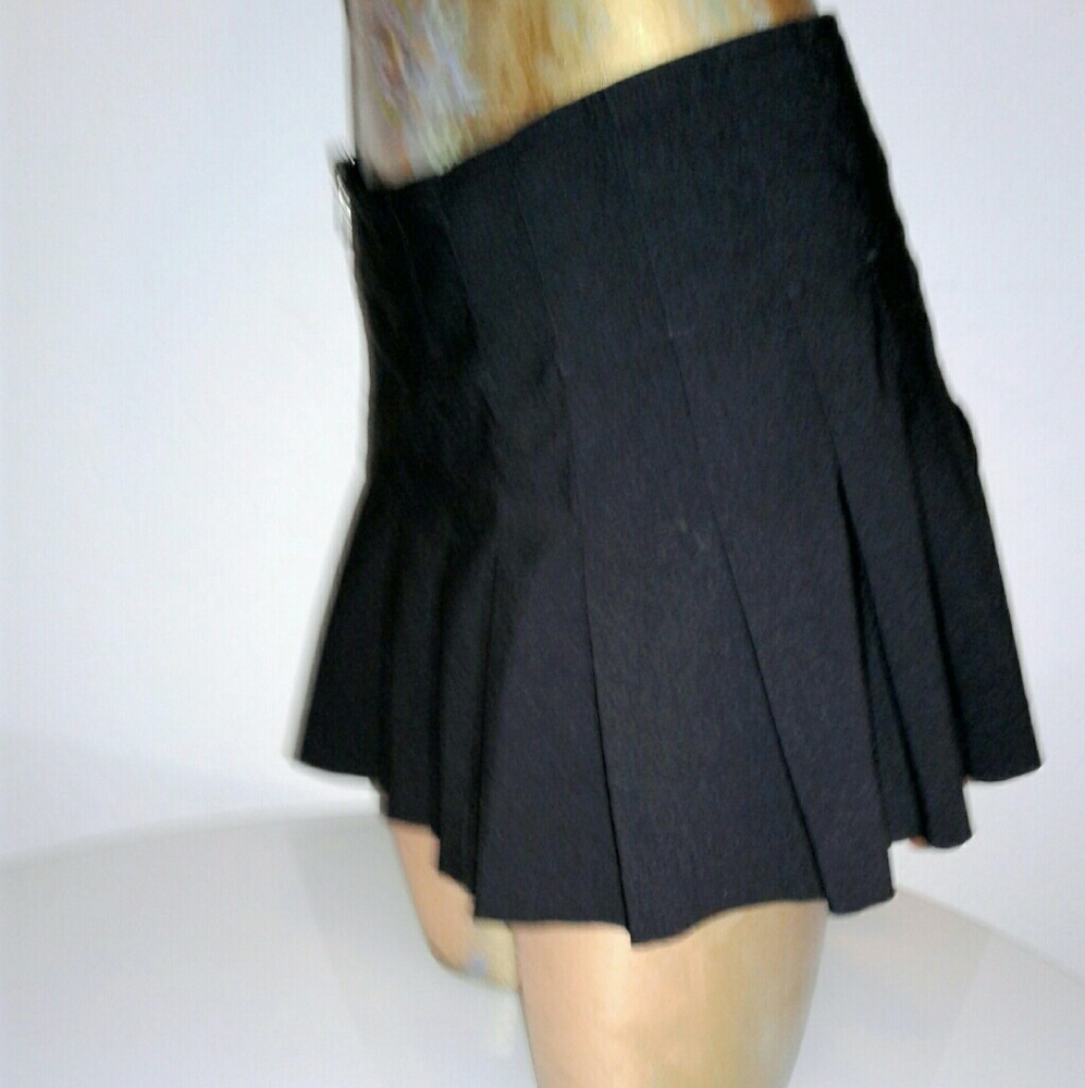 Guess Black JEAN Motorcycle Mini Skirt SMALL