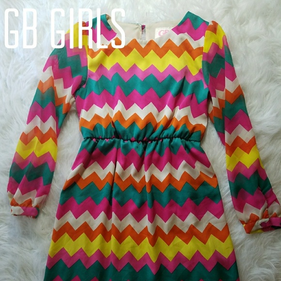 GB Girls Other - 🌸4 for $15🌸 GB Girls Chevron Print Dress HP