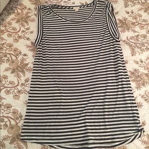 J. Crew blue and white stripped cotton top