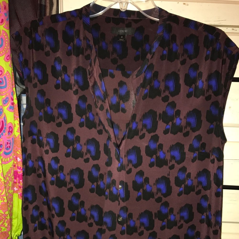 Jcrew Silk Button Down size 8!